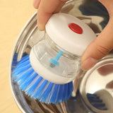 Kitchen Dish Brush With Liquid Soap Dispenser